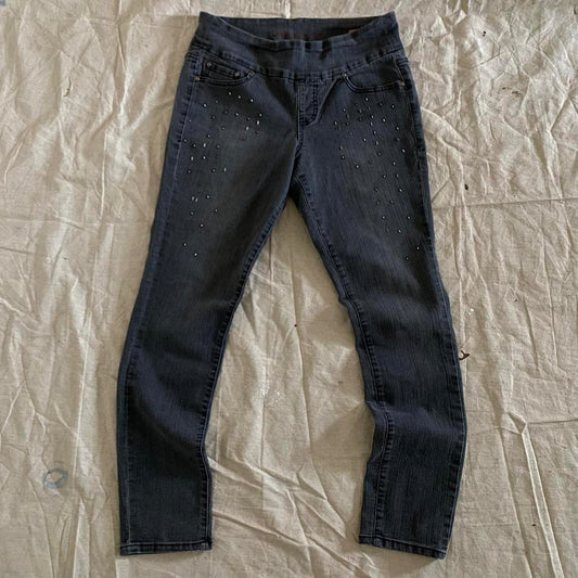 Original Jag Jeans High-Rise Skinny Pull-On Studded Jeans