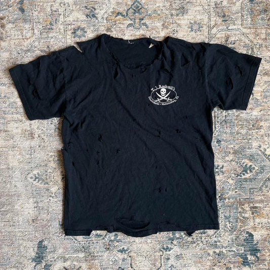 Vintage "Shredded Grunge" T.J. Rockwell's Pirate Graphic Tee (made by Alyaricx ) 1-of-1 Custom