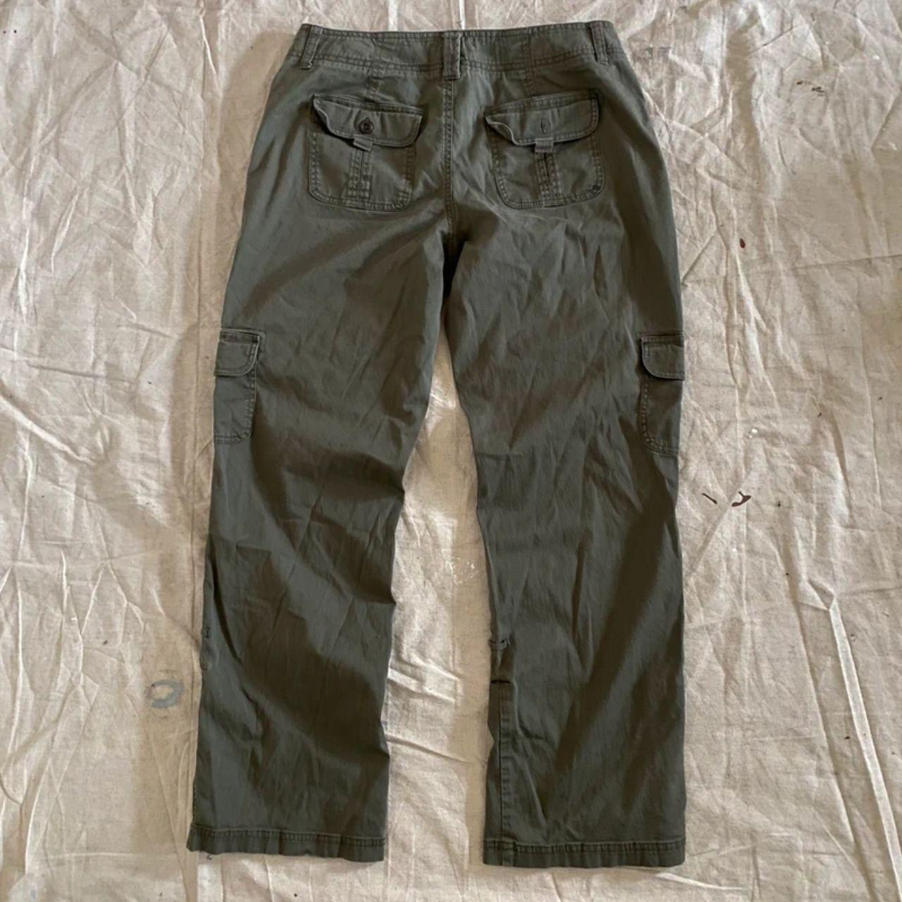 Sonoma Life + Style Olive Green Low-Rise Cargo Pants
