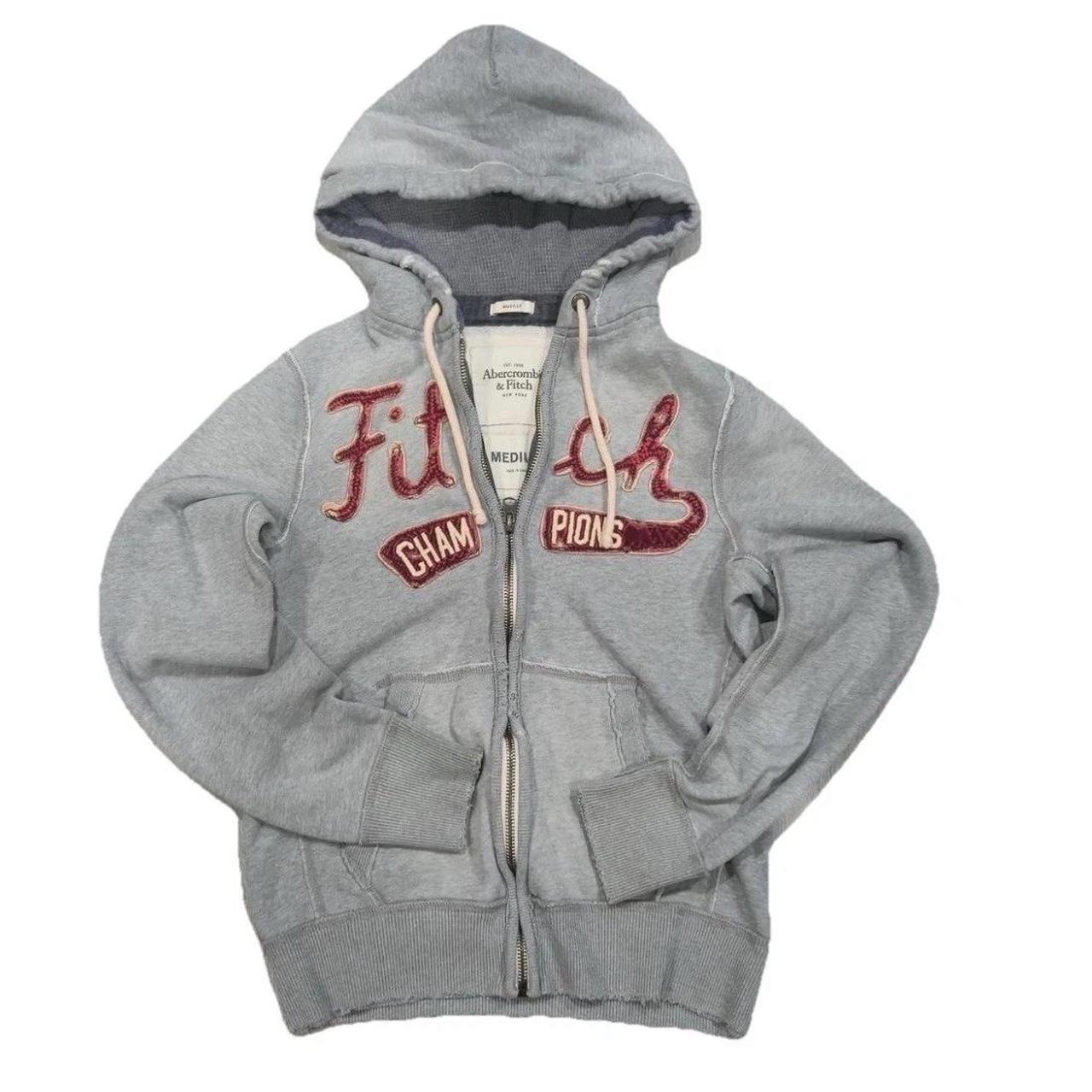 Men's Abercrombie & Fitch Vintage Y2K Zip-Up Graphic Hoodie