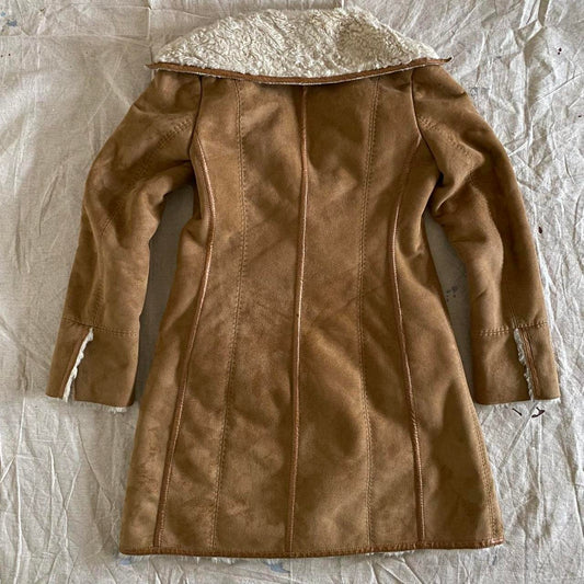 Women's Vintage Mossimo Faux Suede & Shearling "Penny Lane" Coat size M