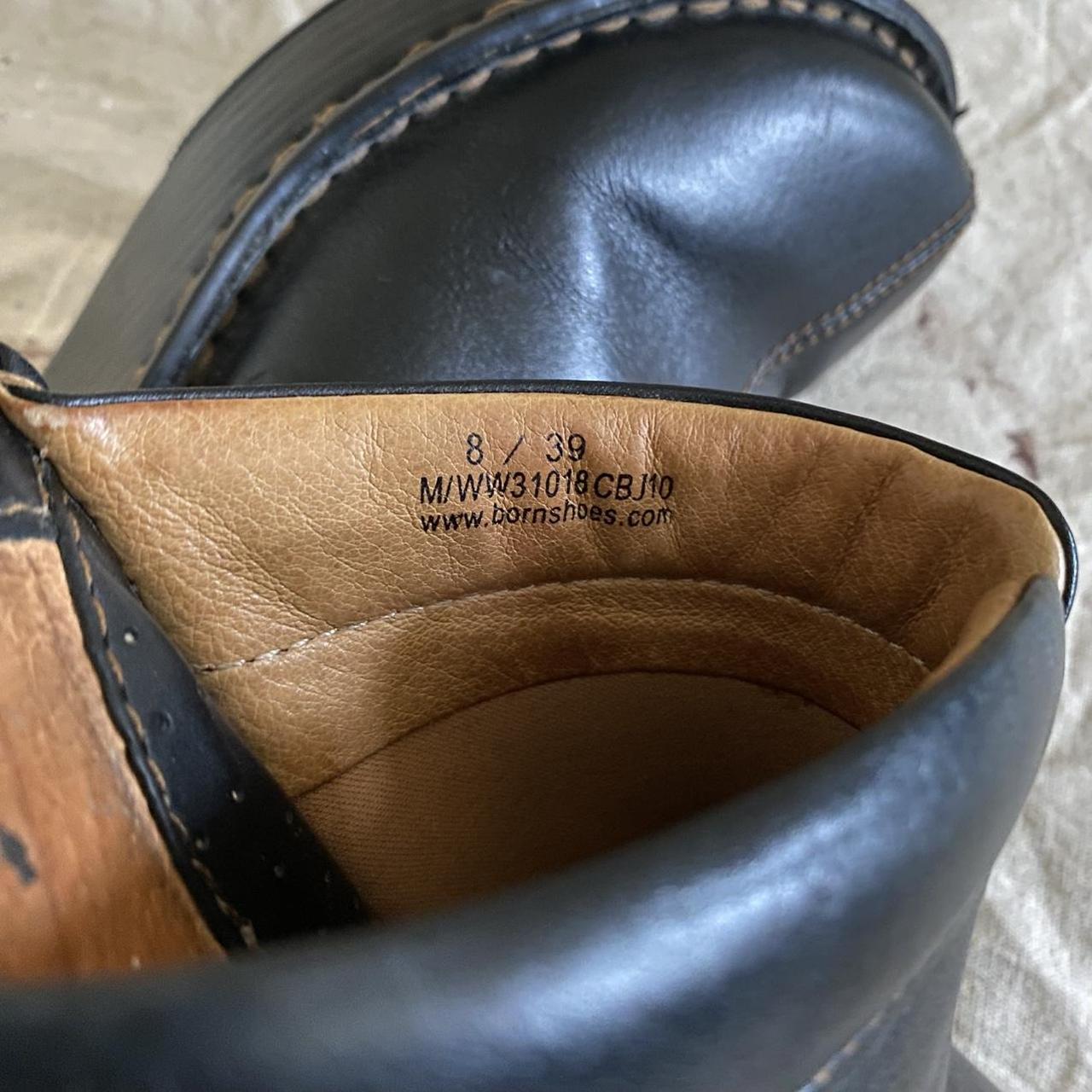 Børn Black Leather Platform Mule Clogs Women's 8 US / 39 EU (Handcrafted Footwear)