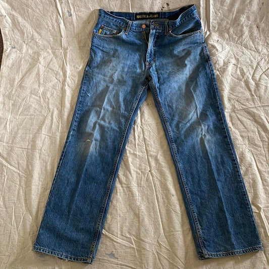 Vintage Nautica Jeans Co. Distressed Straight-Leg Jeans Men's 32x30