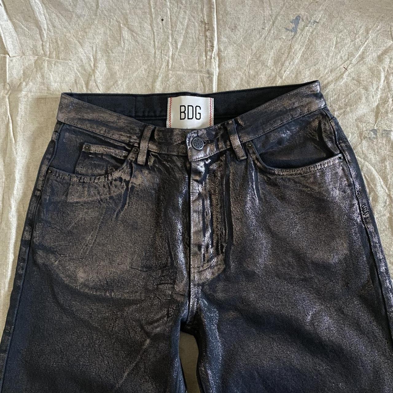 Men's BDG Metallic Silver Coated Slim Fit Jeans Men's 32