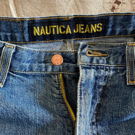 Vintage Nautica Jeans Co. Distressed Straight-Leg Jeans Men's 32x30