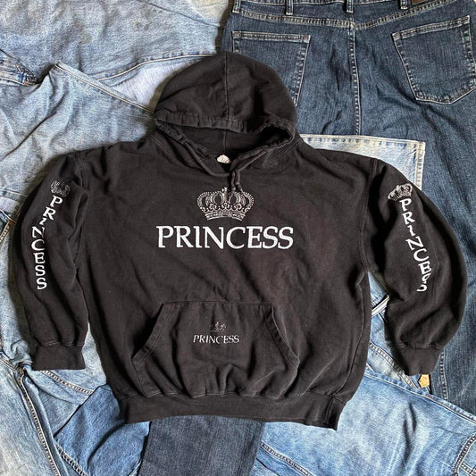 Vintage Dodger "Princess" Rhinestone Crown Pullover Hoodie